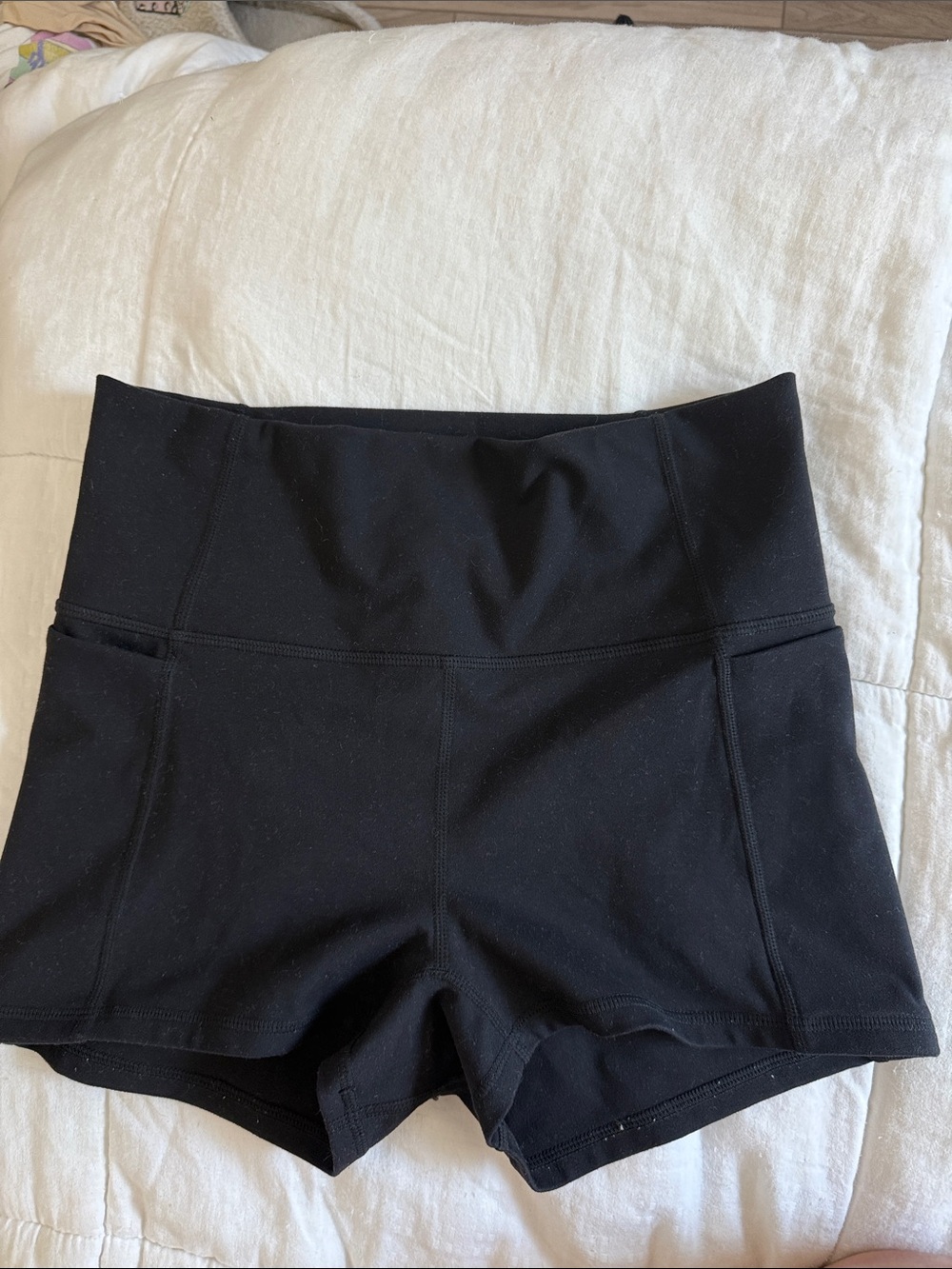 Fabletics Black High-Waist Performance Shorts